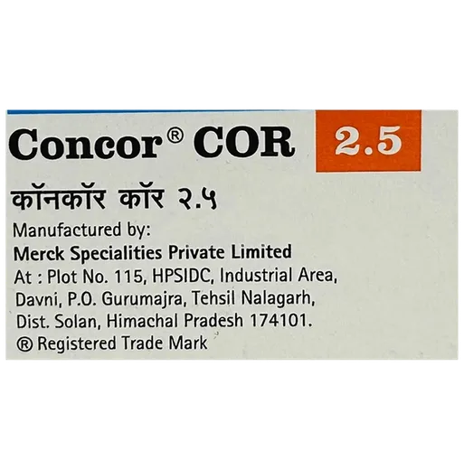 concor cor 2.5mg tablet 10's